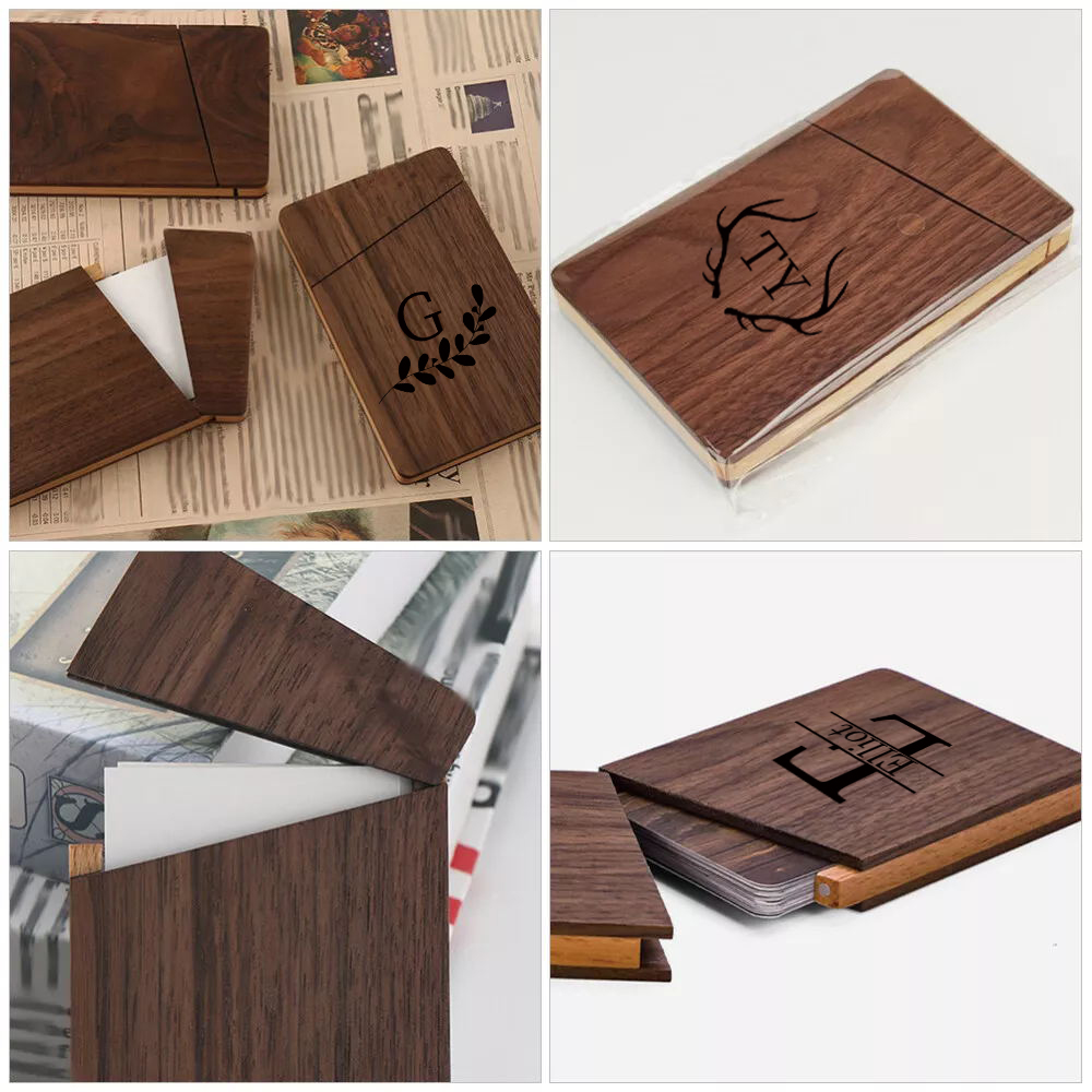 Personalized Monogram Engraved Business Card Holder with Magnetic Closure | JNSCase06