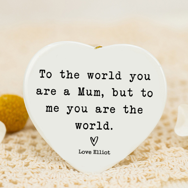 Personalised Mother's Day Ceramic Heart Ornament for Unique & Love | JNSDec127