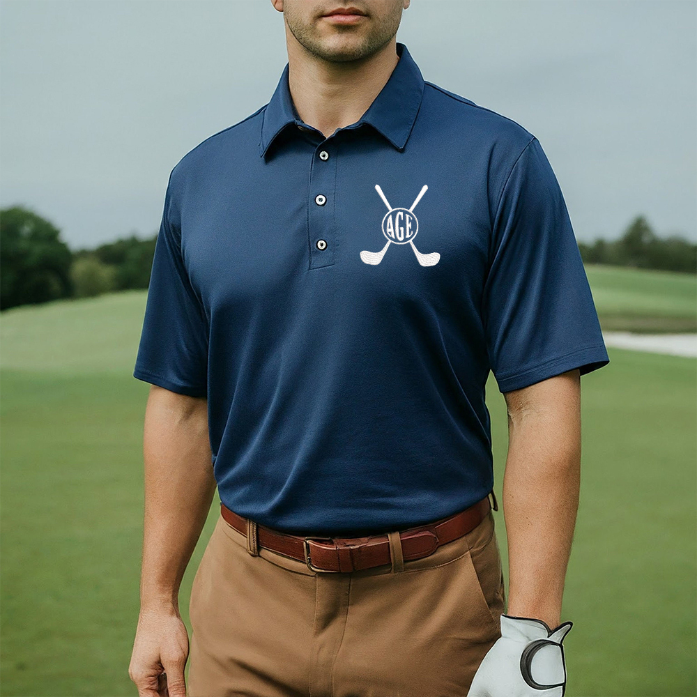 Personalized Monogram Embroidered Golf Polo Shirt | JNSCloth37