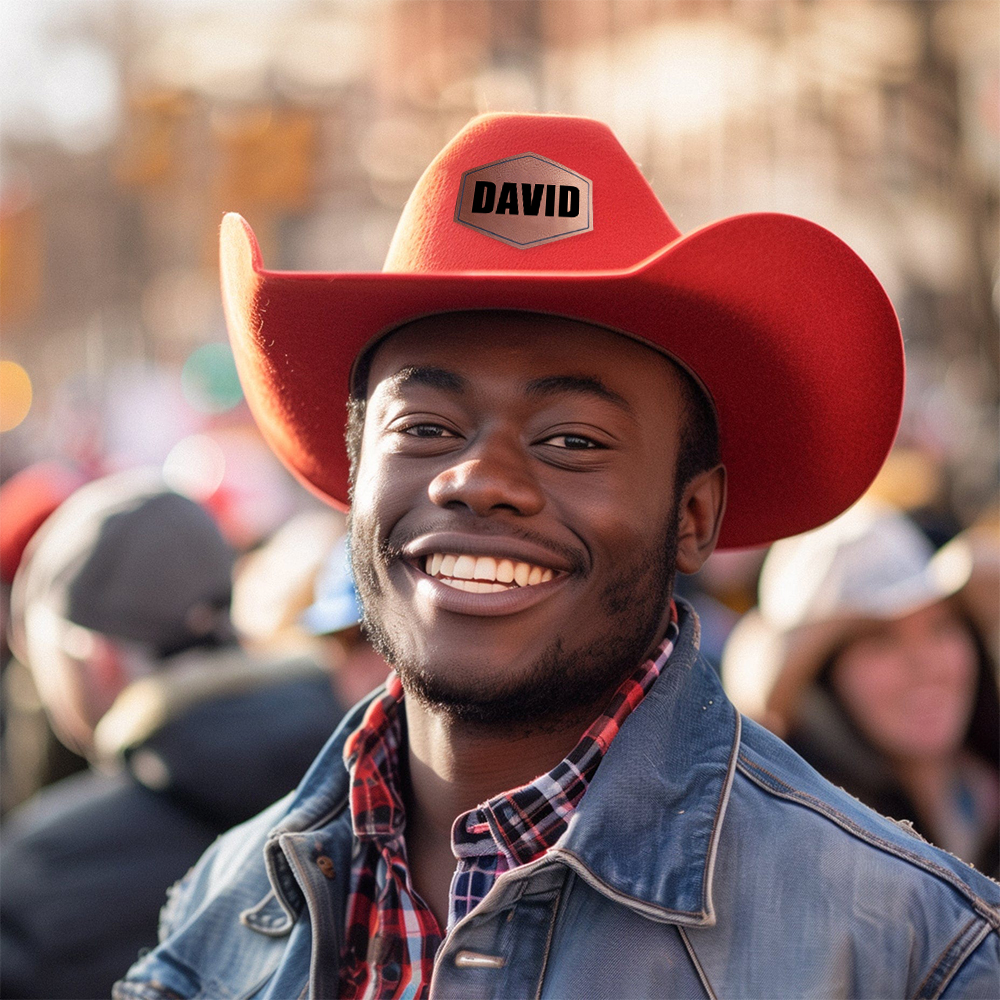 Personalized Leather Patch Cowboy Hat for Unique & Love | JNSHat06