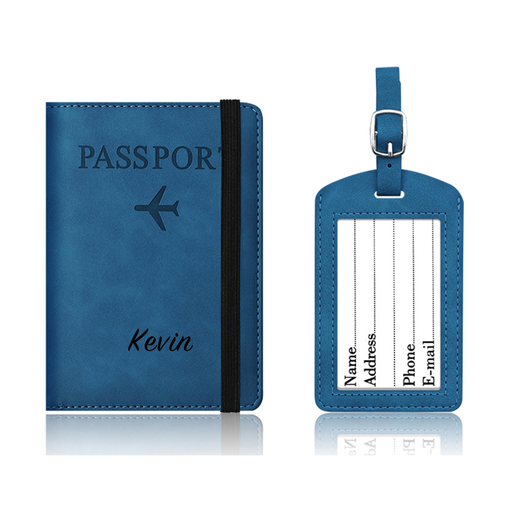 Personalized Monogram Leather Passport Cover with RFID Blocking | JNSCase01