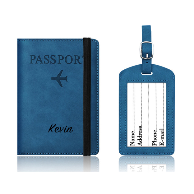 Personalized Monogram Leather Passport Cover with RFID Blocking | JNSCase01