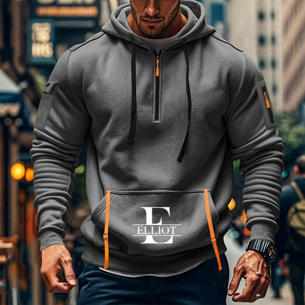 Personalized Monogram Zip Pullover Hoodies for Men | JNSCloth38