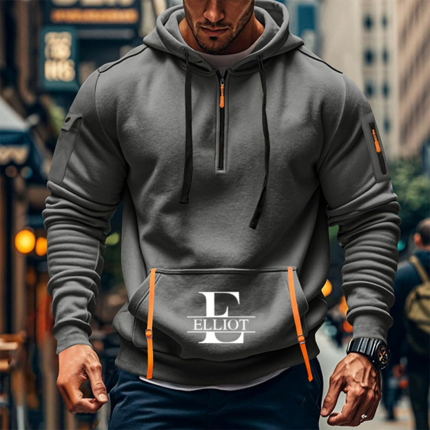 Personalized Monogram Zip Pullover Hoodies for Men | JNSCloth38