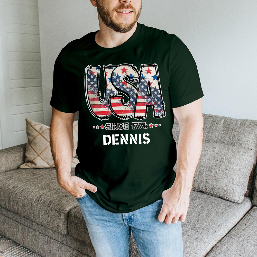 Personalized July 4th Patriotic Shirt for Unique & Love | JNSJuly29