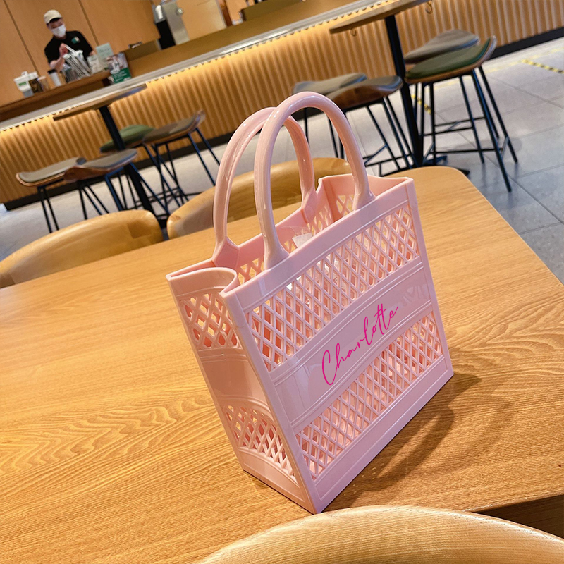 Personalized Name Color Jelly Beach Tote Bag | JNSBag52
