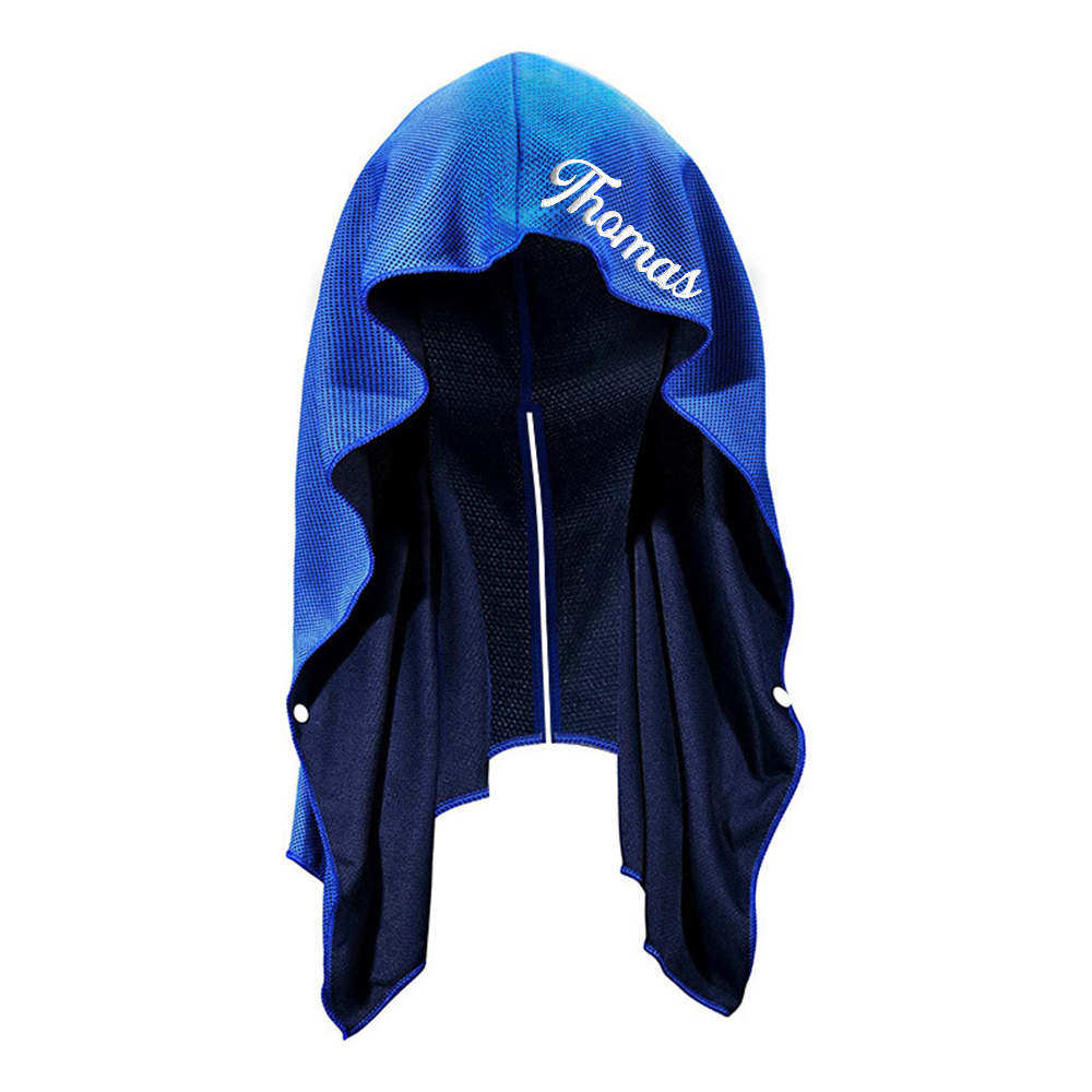 Personalized Quick Drying Cooling Hoodie Towel for Neck and Face UV Sun Protection | JNSCloth46