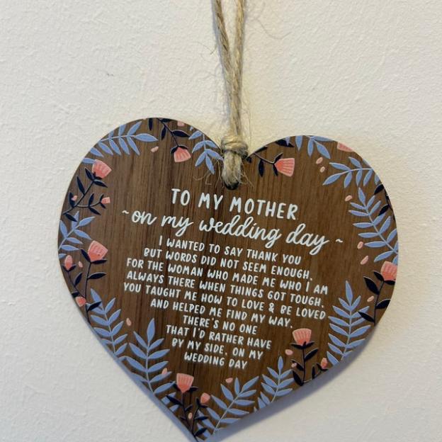 Personalized Gift for Mum Hanging Wooden Heart for Unique and Love | JNSDec63