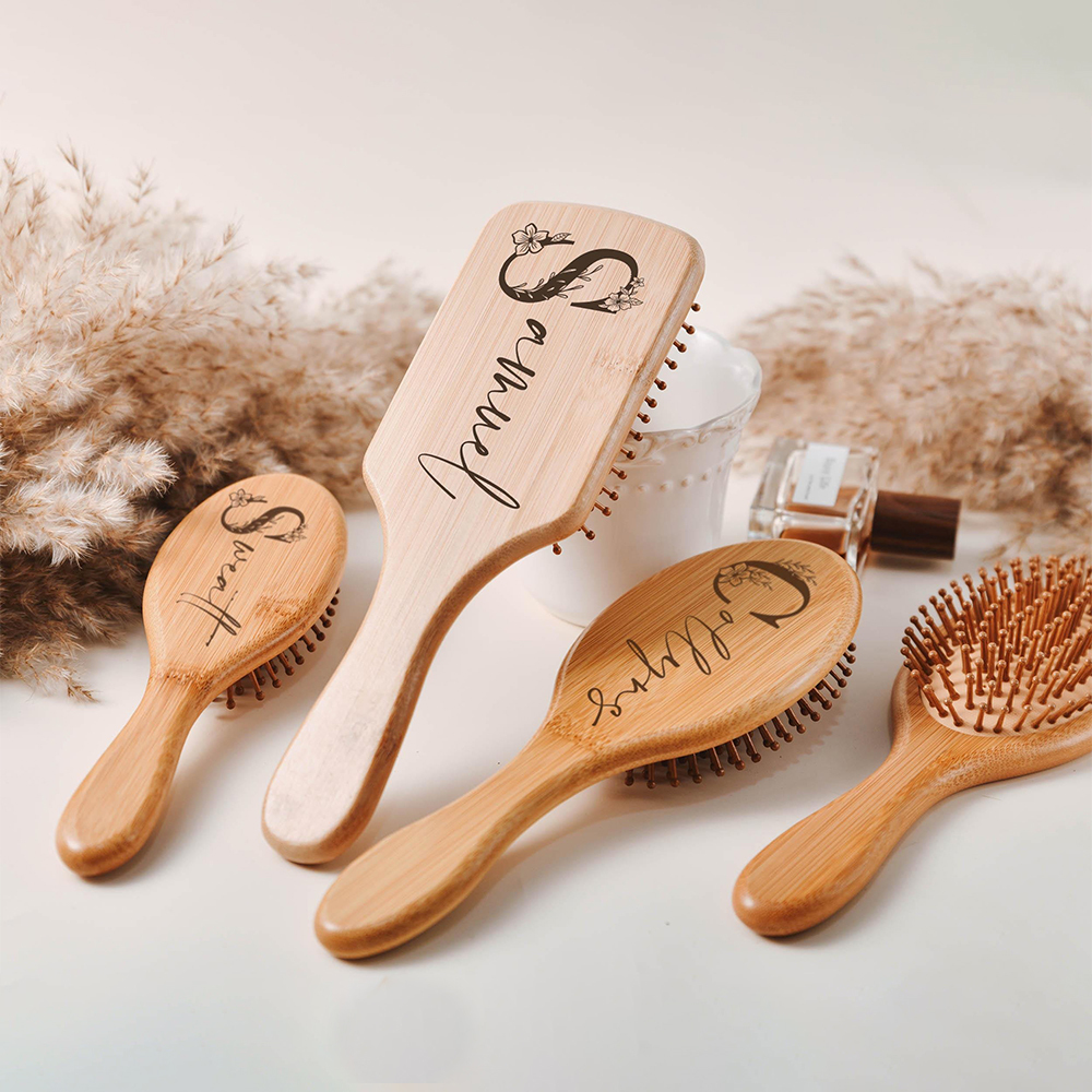 Personalized Monogram Handmade Airbag Hairbrush | JNSTool12