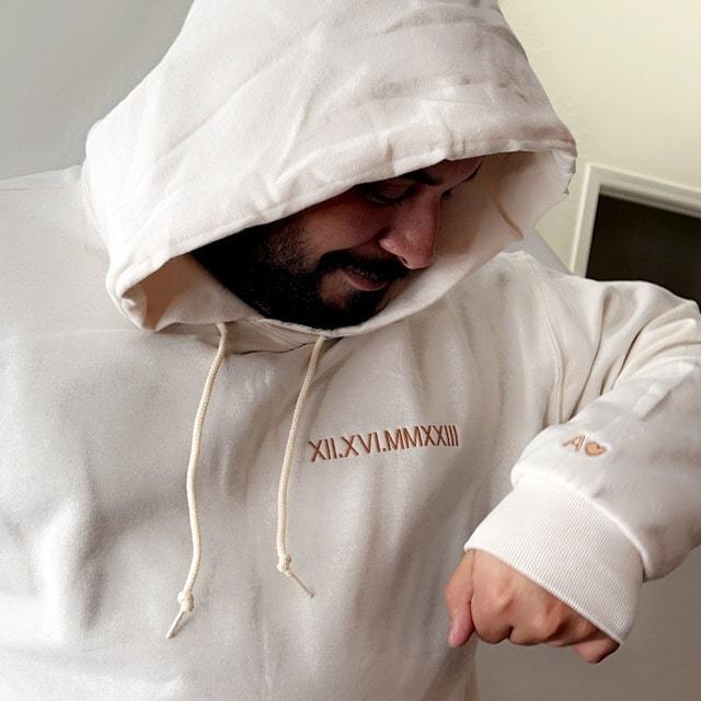 Personalized Embroidered Roman Numeral Hoodie for Unique & Love | JNSCloth15