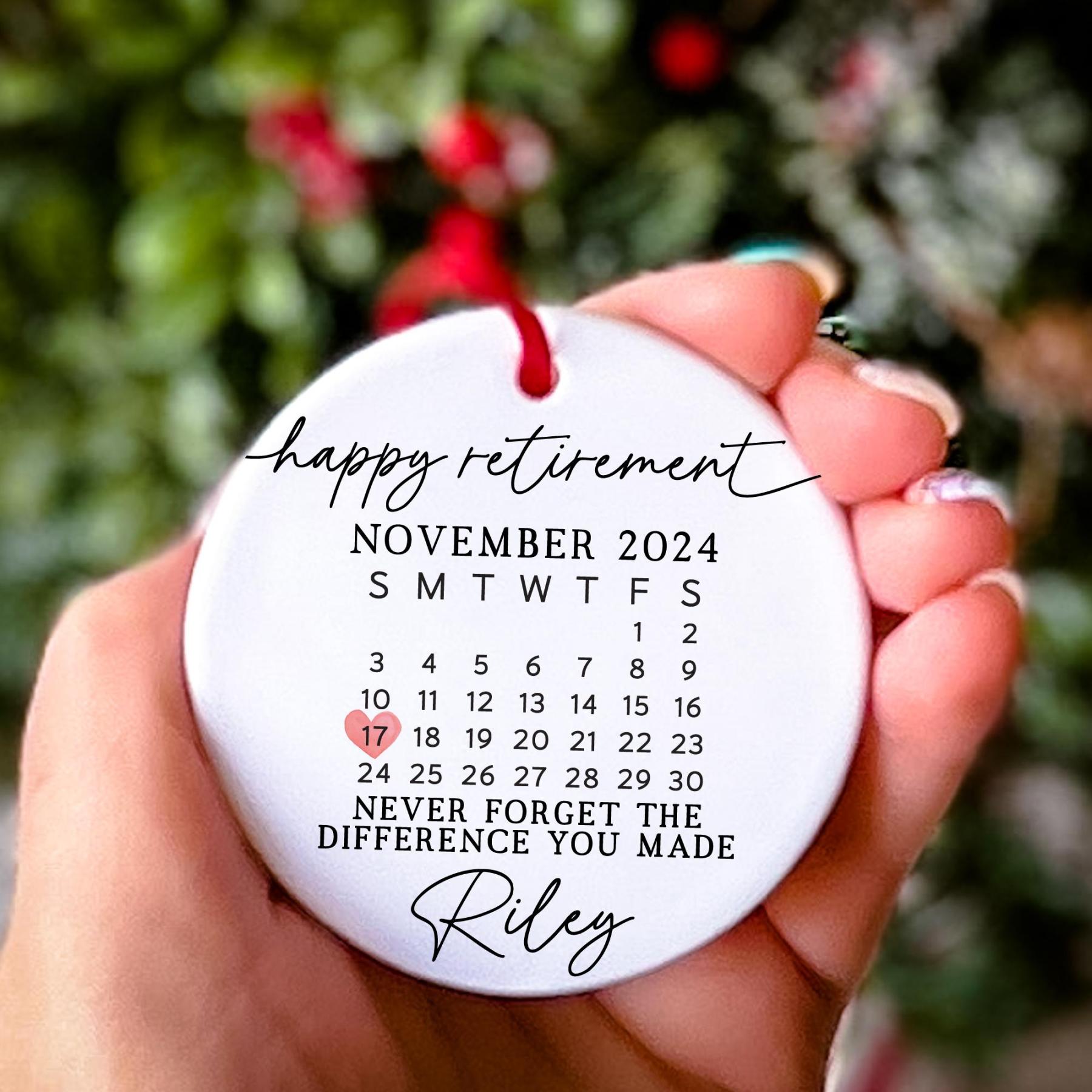 Personalized Retirement Ceramic Ornament for Unique & Love | JNSDec122
