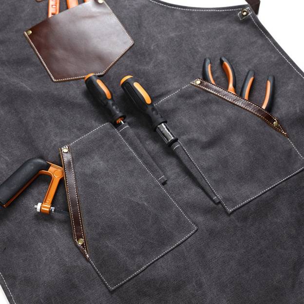 Personalized Monogram Leather Patch Canvas Apron for Unique & Love | JNSCloth44