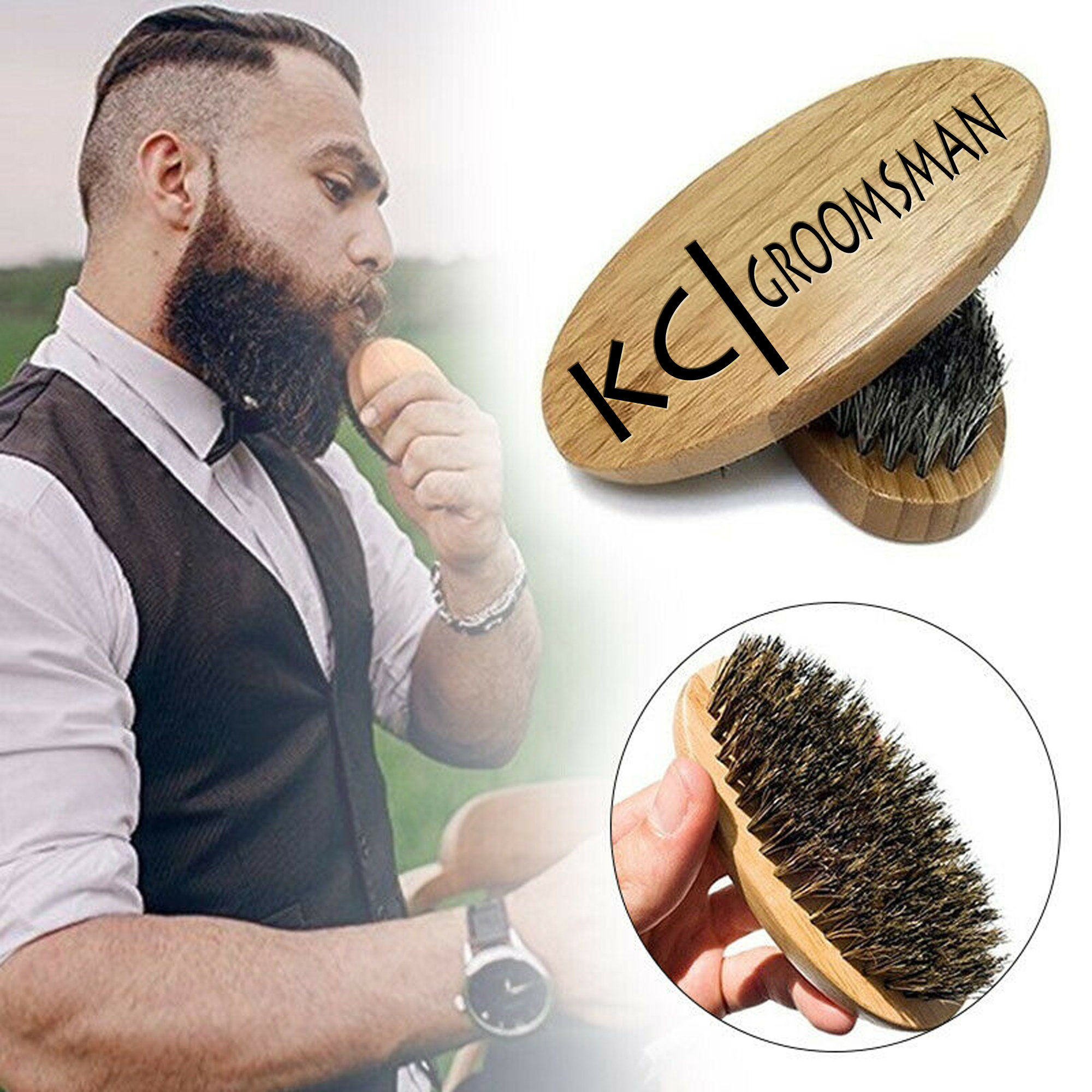Personalized Wood Beard Brush for Unique & Love | JNSDec38