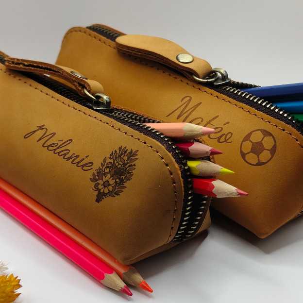 Personalized Name Leather Pencil Case for Unique & Love | JNSBag98