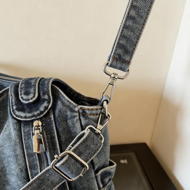 Personalized Hand Embroidered Retro Denim Tote Bag  for Unique & Love | JNSBag144