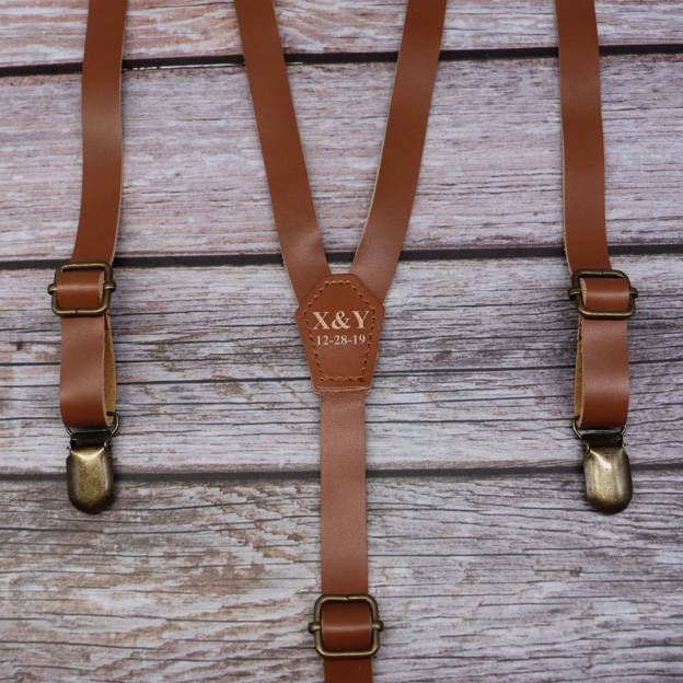 Personalized Monogrammed Genuine Leather Suspenders for Unique & Love | JNSCloth28
