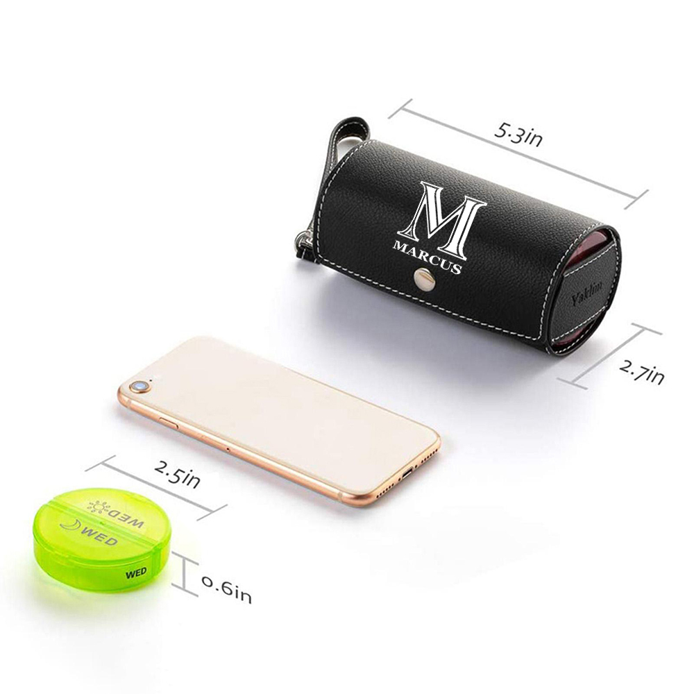 Personalized Monogram 7 Days AM/PM Portable Pill Boxes Organizer with Compartments | JNSDec164