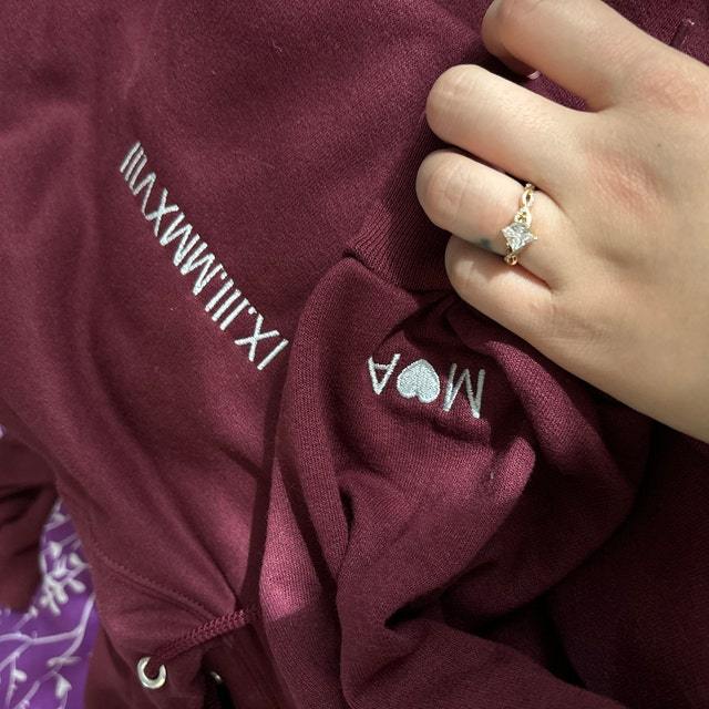 Personalized Embroidered Roman Numeral Hoodie for Unique & Love | JNSCloth15