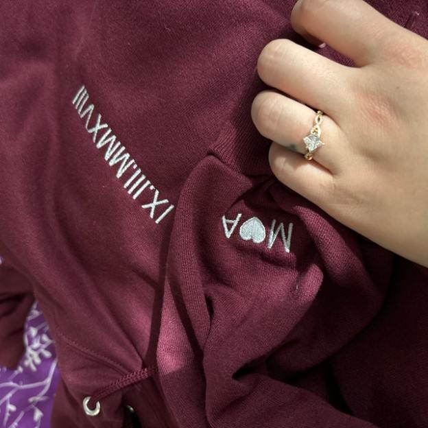 Personalized Embroidered Roman Numeral Hoodie for Unique & Love | JNSCloth15