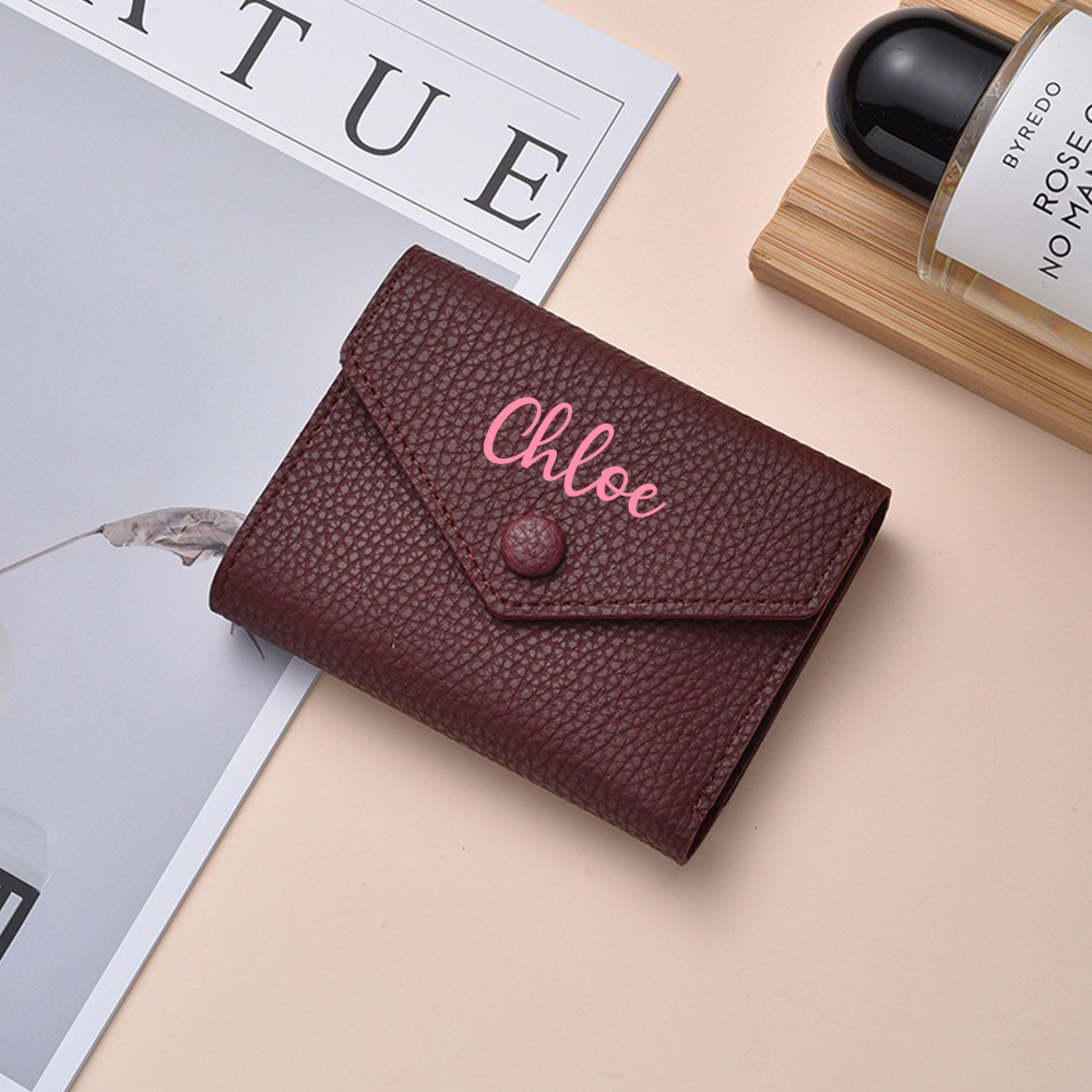 Personalized Monogram Leather Wallet for Unique & Love | JNSBag87