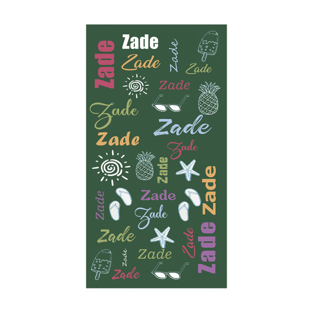 Personalized Name Beach Chair Cover Towel with Side Pockets for Unique & Love | JNSTowel10