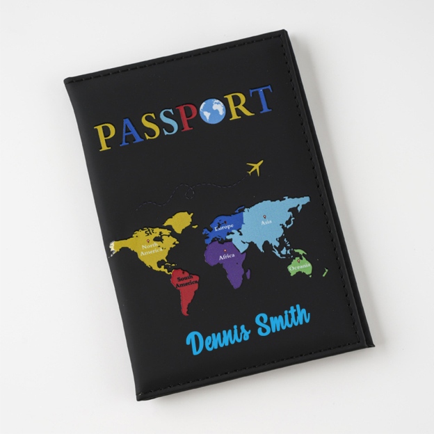 Personalized Monogram Leather Passport Cover with RFID Blocking | JNSCase10