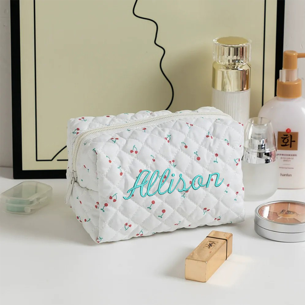 Personalized Name Embroidered Travel Makeup Bag for Unique & Love | JNSBag108