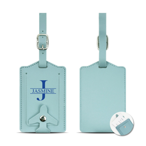 Personalized Monogram Leather Luggage Tag | JNSDec192