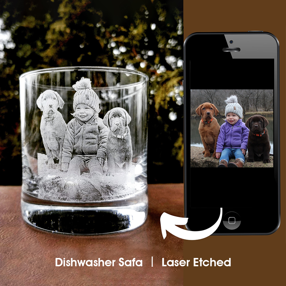 Personalized Engraved Photo Whiskey Glass for Unique & Love | JNSDec80