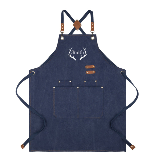 Personalized Name Embroidered Canvas Apron | JNSCloth35