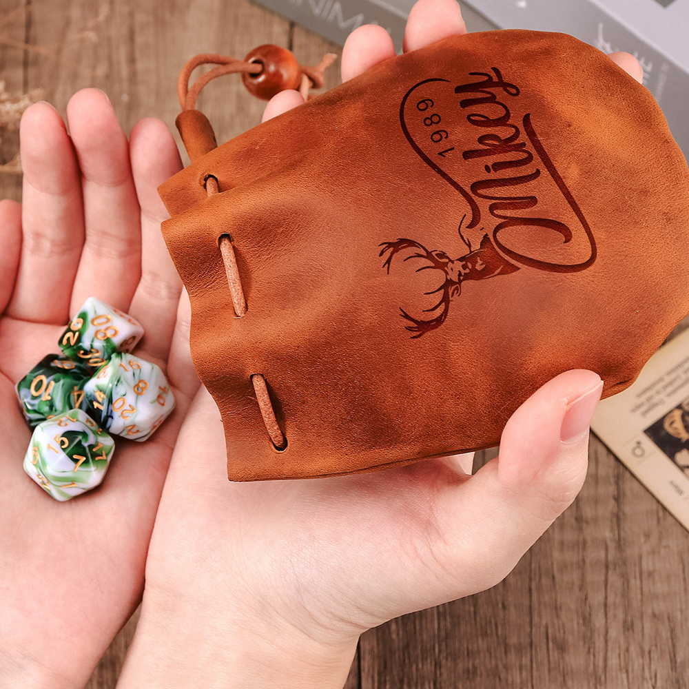 Personalized Leather Engraved Storage Bag | JNSBag65