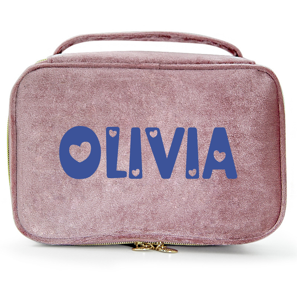 Personalized Name Velvet Makeup Bag | JNSBag68