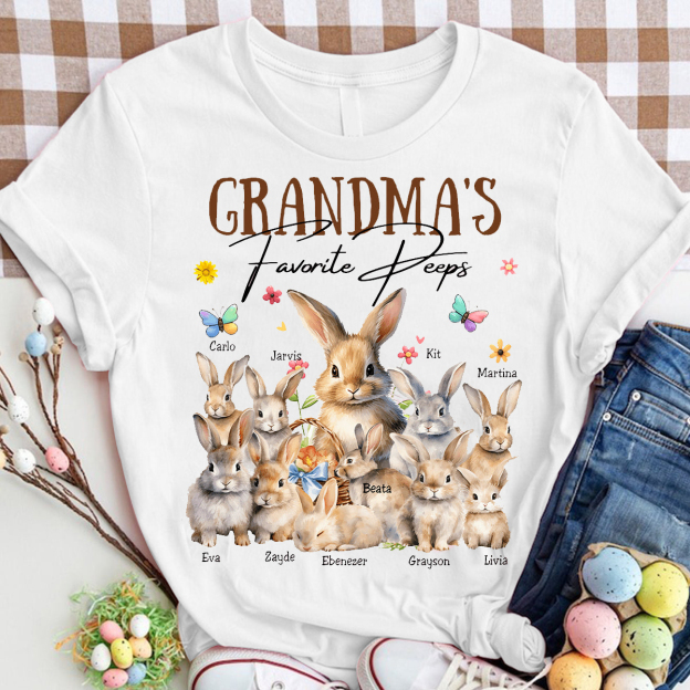 Personalized Mom's Favorite Rabbit Pure Cotton T-shirt for Unique & Love | JNSCloth17