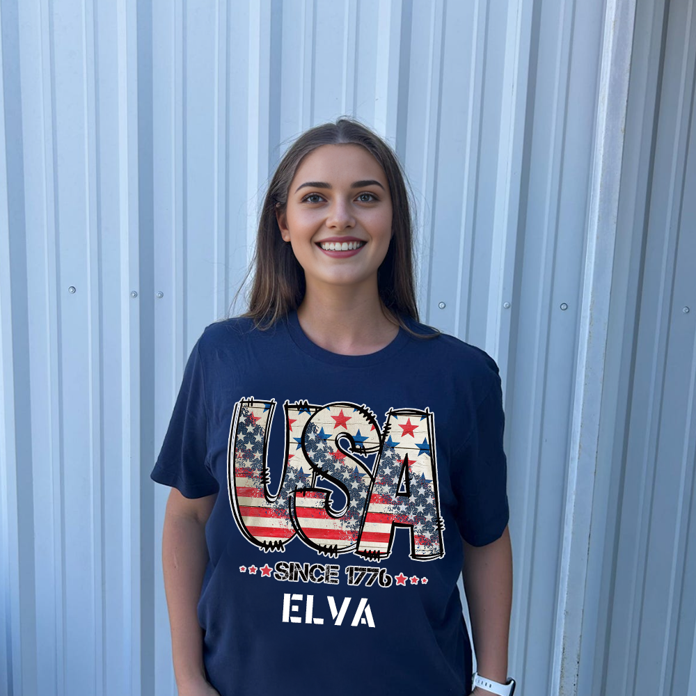 Personalized July 4th Patriotic Shirt for Unique & Love | JNSJuly29