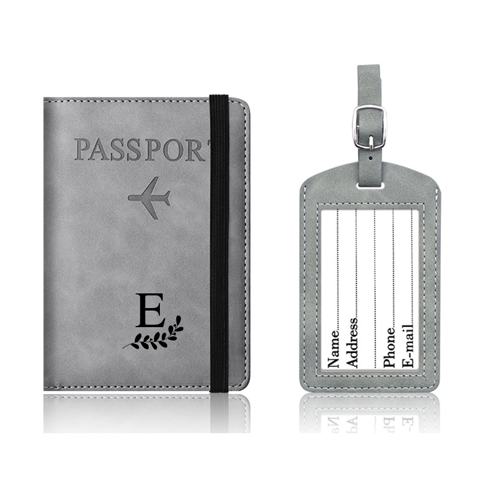 Personalized Monogram Leather Passport Cover with RFID Blocking | JNSCase01