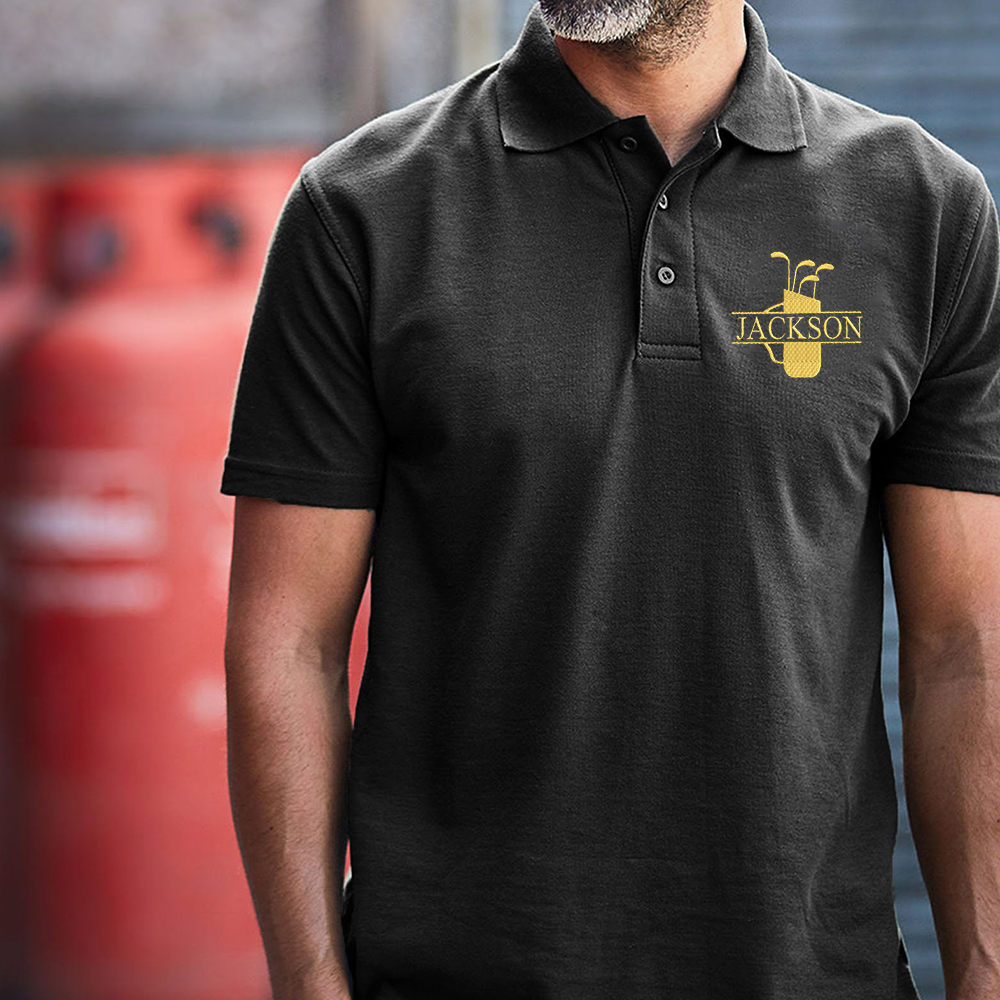 Personalized Monogram Embroidered Golf Polo Shirt | JNSCloth37