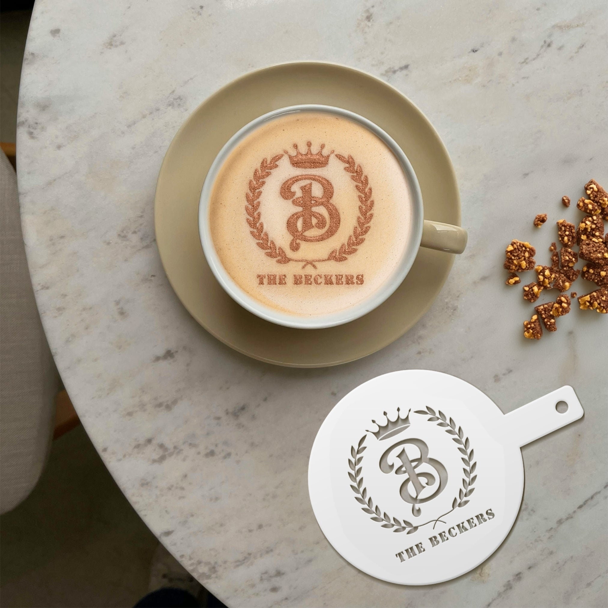 Personalized Name Cut Cocktail Coffee Stencil for Unique and Love | JNSDec224