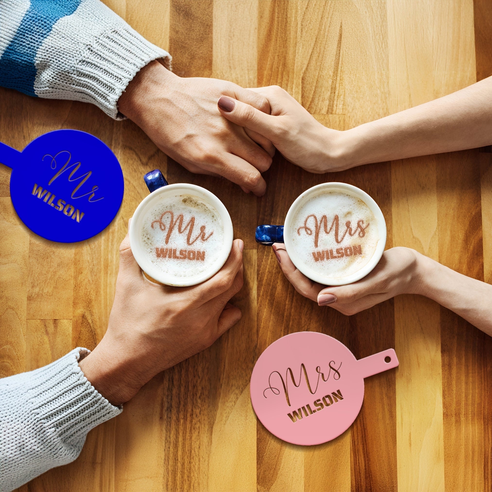 Personalized Name Cut Cocktail Coffee Stencil for Unique and Love | JNSDec224