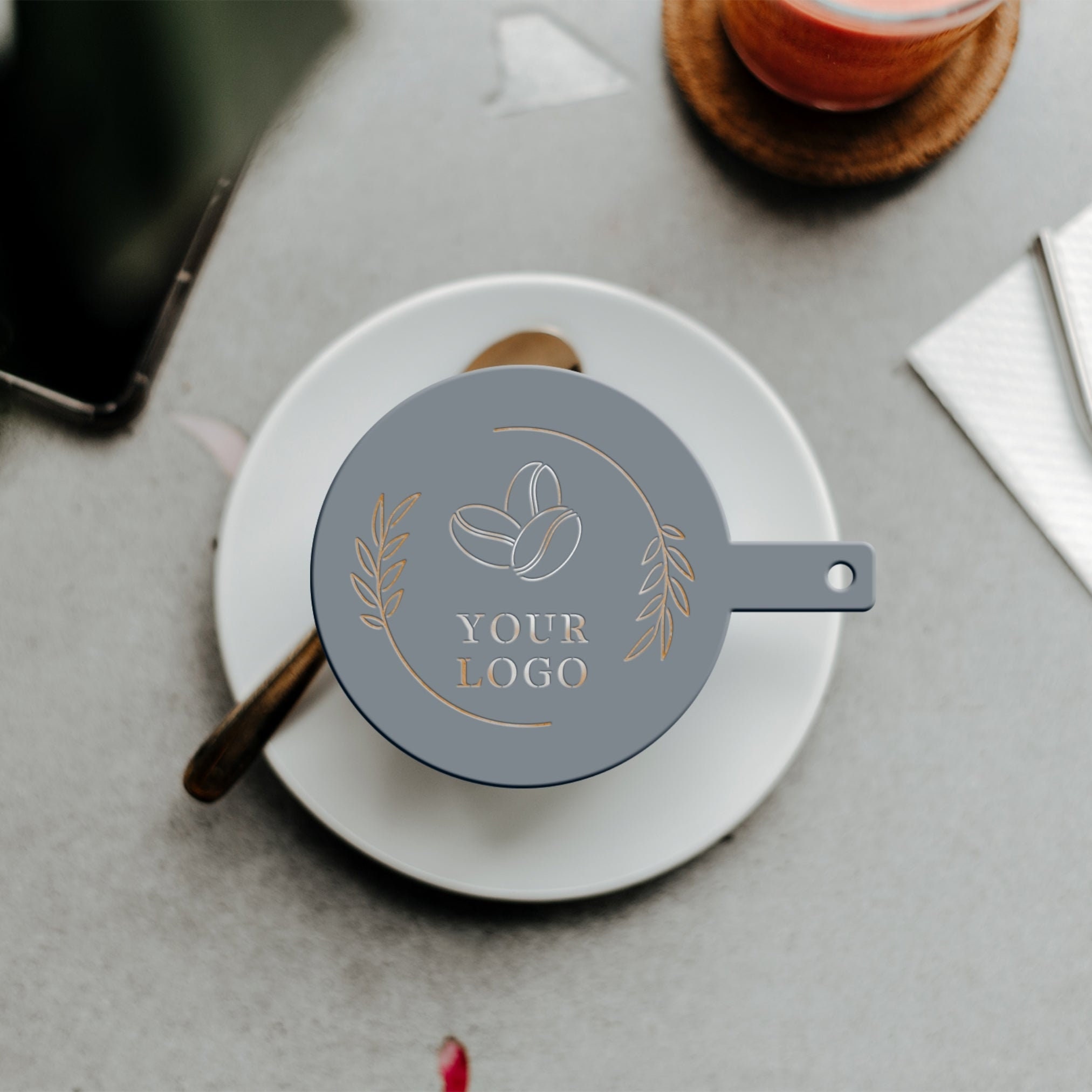 Personalized Name Cut Cocktail Coffee Stencil for Unique and Love | JNSDec224