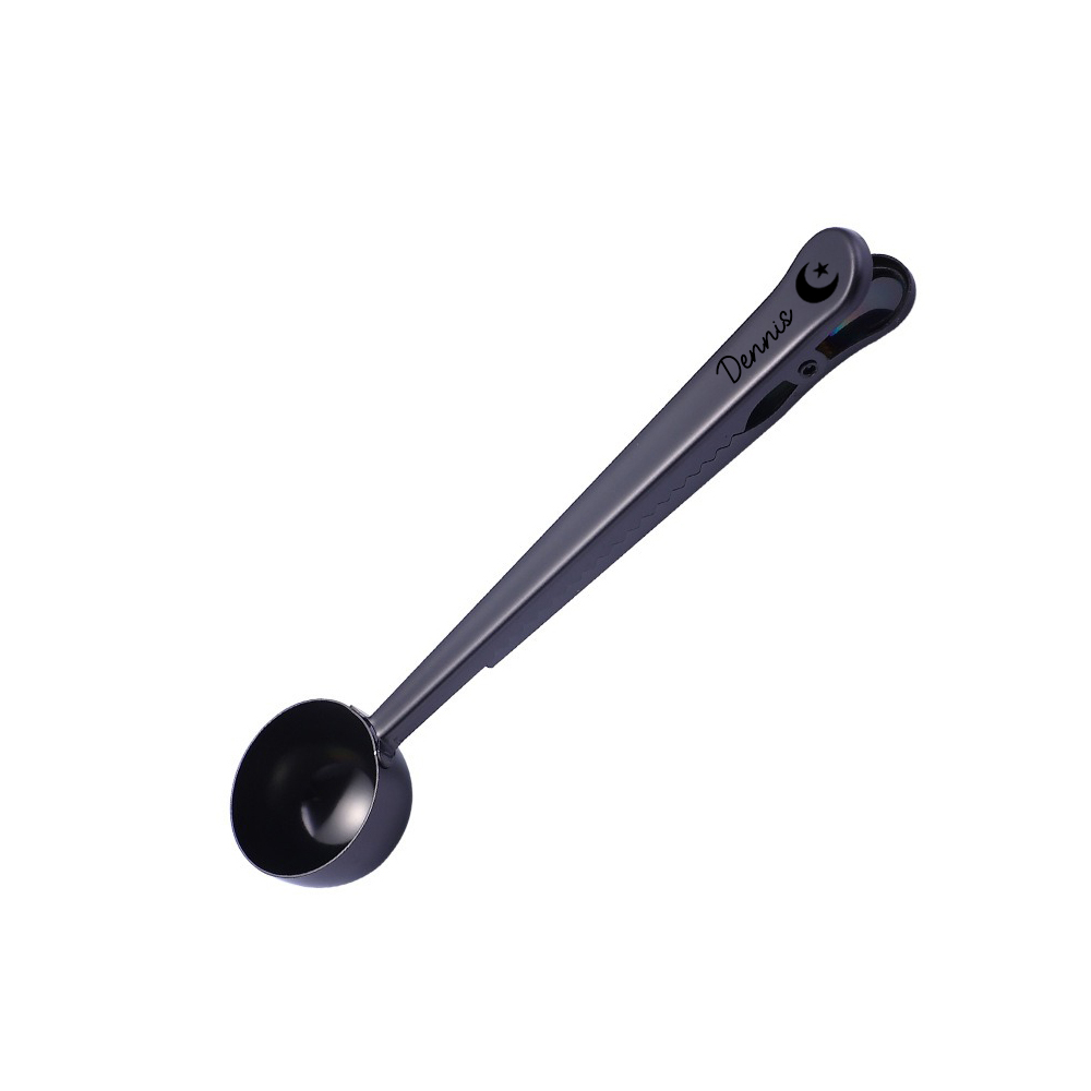 Personalized Engraved 2 in 1 Coffee Scoop and Clip for Unique & Love | JNSTool20