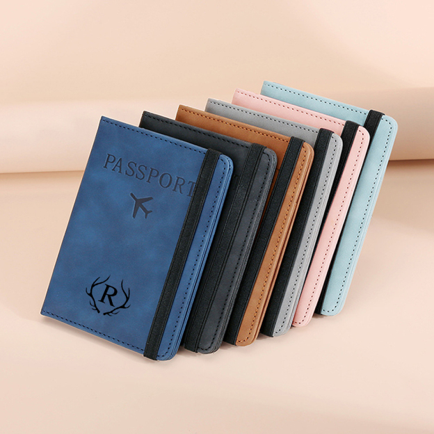Personalized Monogram Leather Passport Cover with RFID Blocking | JNSCase01