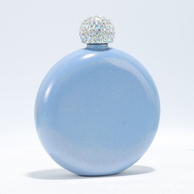 Personalized Round Flasks with Rhinestone Lid for Unique and Love | JNSDec61