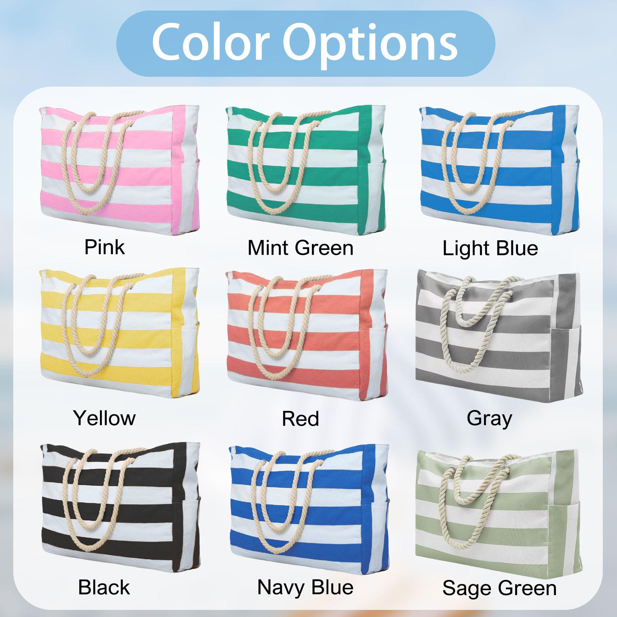 Personalized Hand Embroidered Waterproof Beach Tote Bag for Unique & Love | JNSBag128