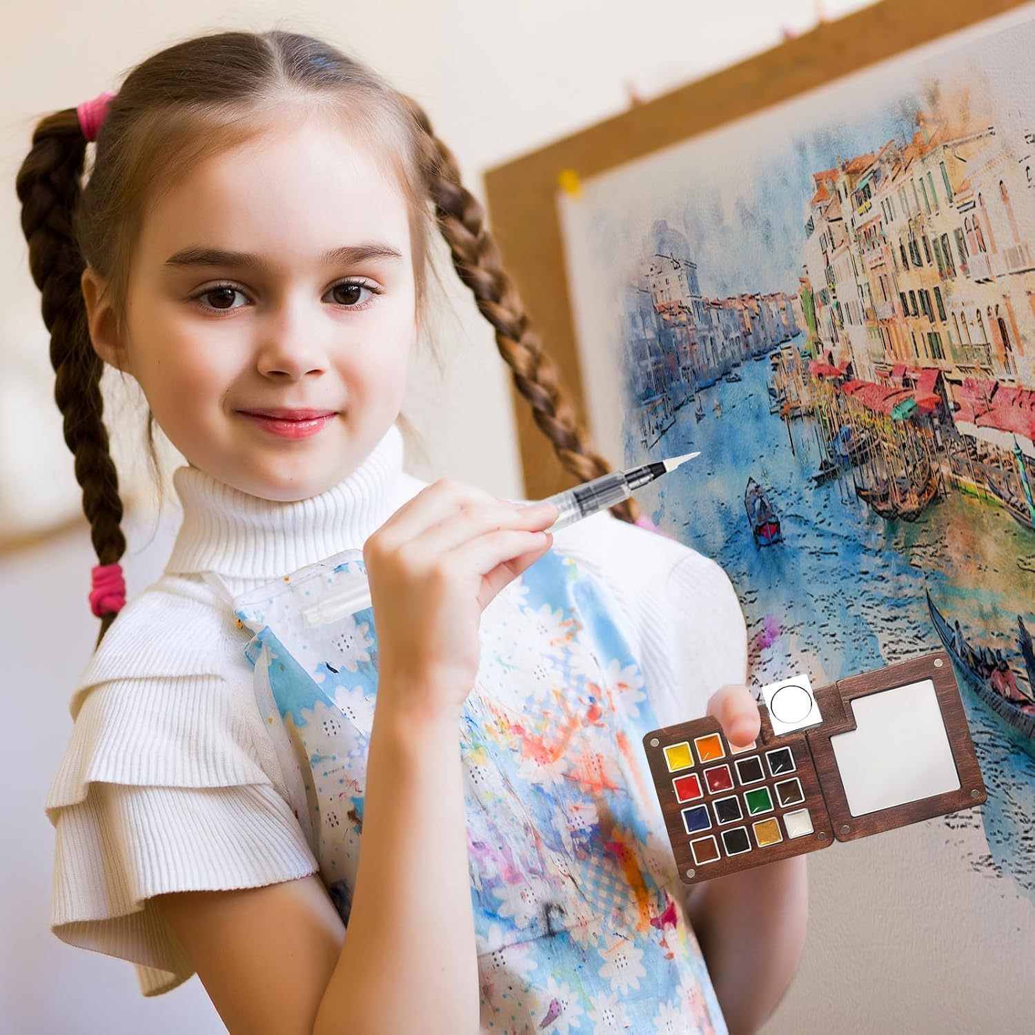 Personalized Name Magnetic Portable Watercolor Paint Box Kit for Unique & Love | JNSTool22