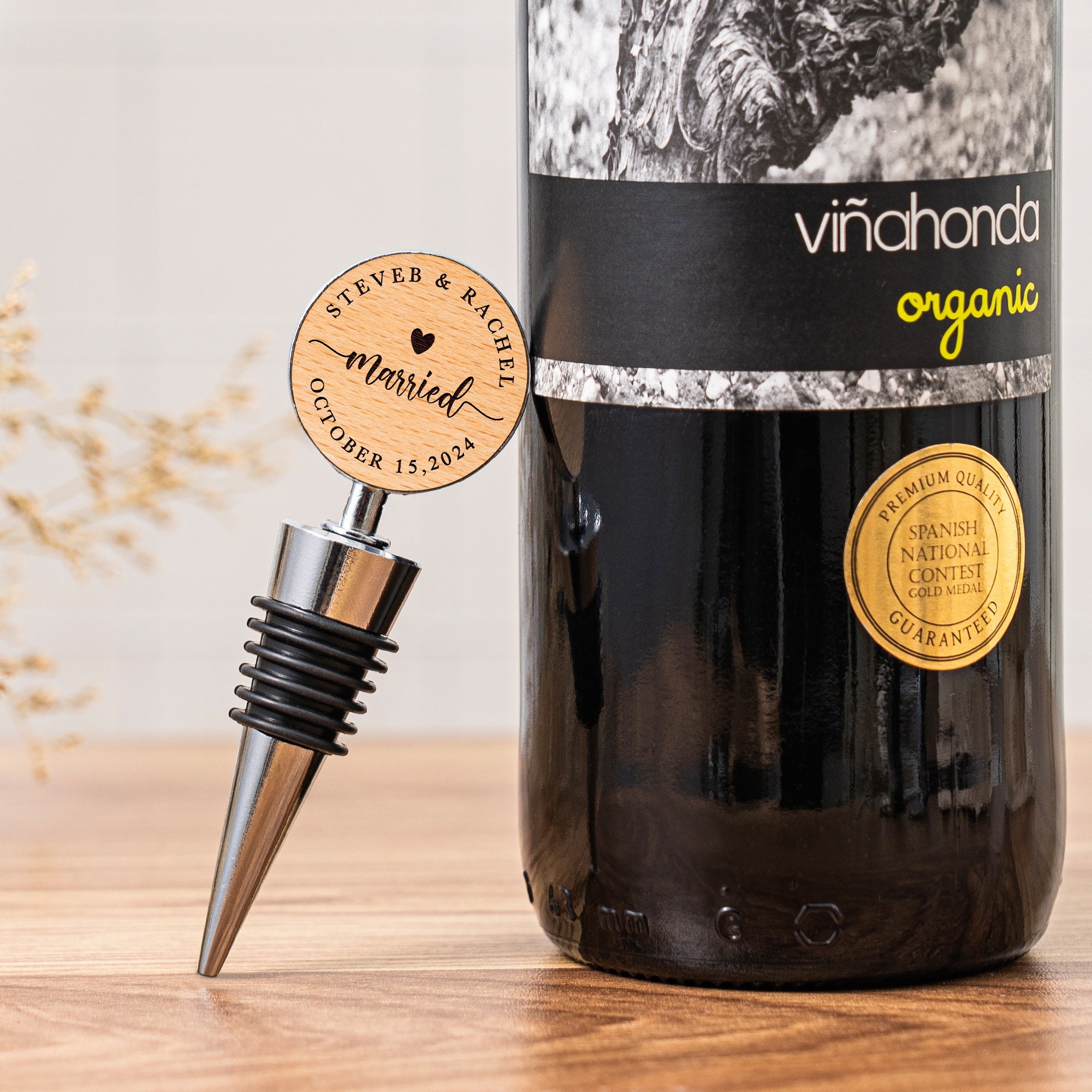 Personalized Monogram Wine Bottle Stopper for Unique & Love | JNSDec173