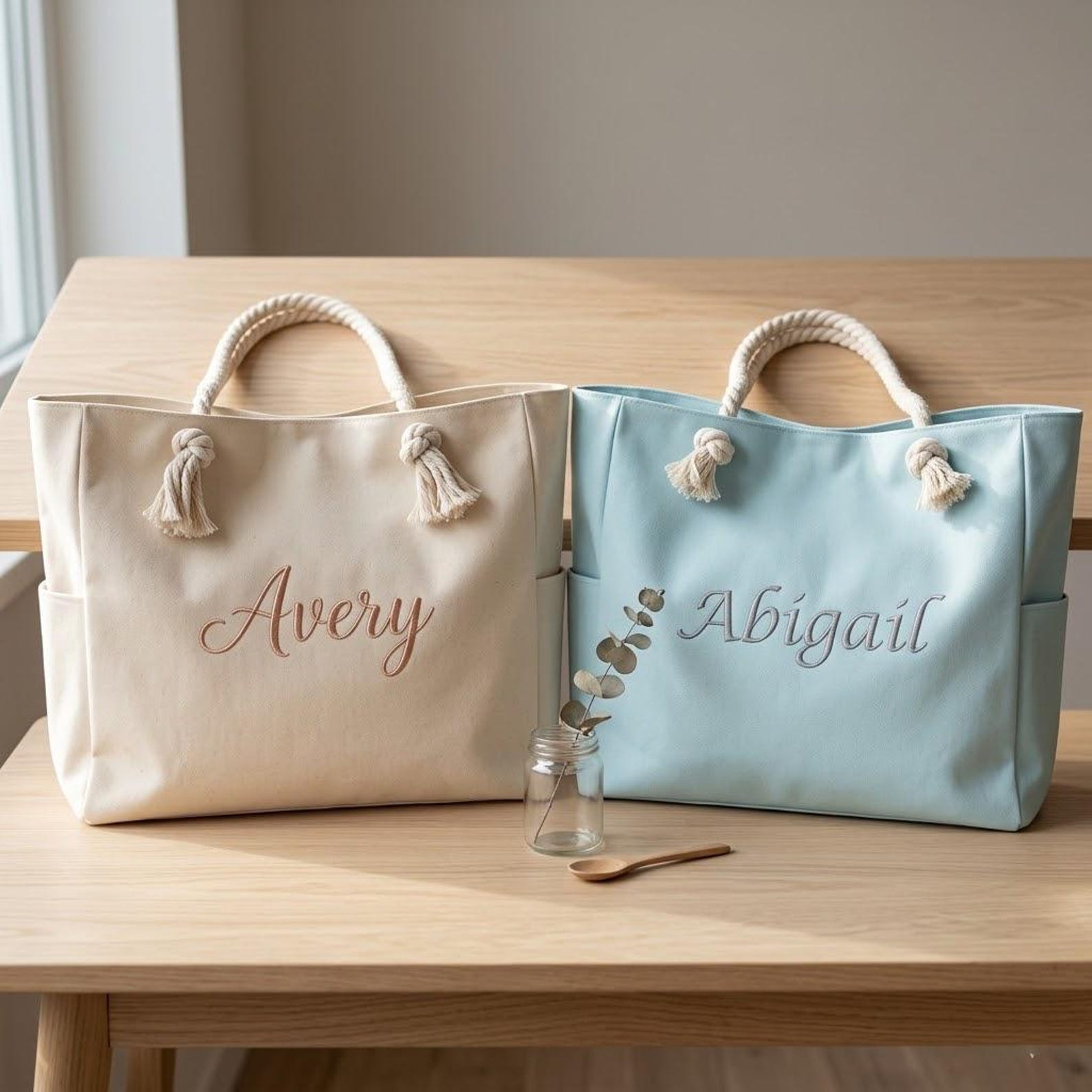 Personalized Embroidered Ocean Soul Beach Canvas Bag for Unique & Love | JNSBag127