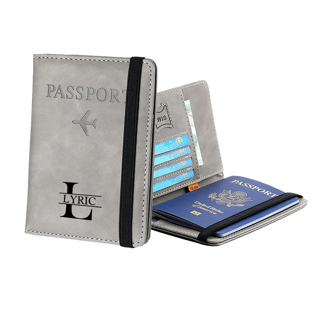 Personalized Monogram Leather Passport Cover with RFID Blocking | JNSCase01