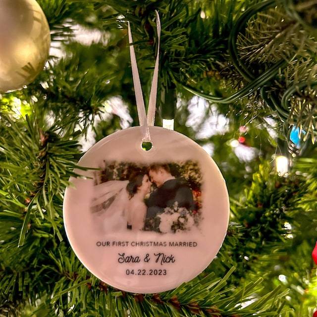 Personalized First Christmas Married Ornament for Unique & Love | JNSDec28
