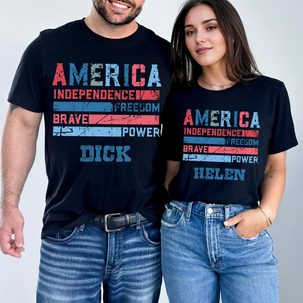 Personalized July 4th Patriotic Shirt for Unique & Love | JNSJuly37