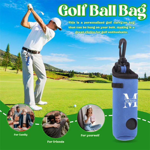 Personalized Monogram Portable Golf Ball Bag | JNSBag103